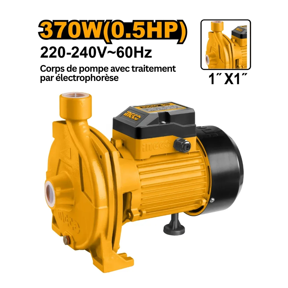 INGCO CPM3708 centrifugal water pump, 370 W