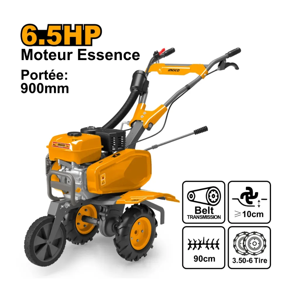 INGCO GC6102 petrol tiller, 6.5 HP, 900 mm