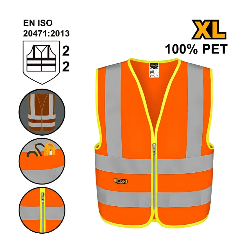 INGCO RV82XL high-visibility vest, orange, XL