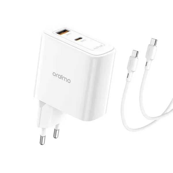 Oraimo PowerGaN 45 W GaN charger, USB-C and USB-A