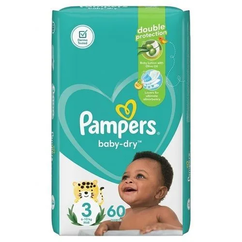 Pampers Baby-Dry nappies size 3 (6 to 10 kg), 60