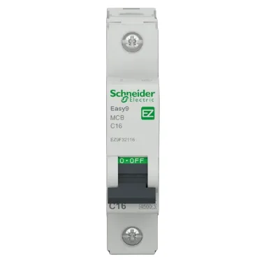 Schneider Electric Easy9 miniature circuit breaker, 1P, 16 A, C curve