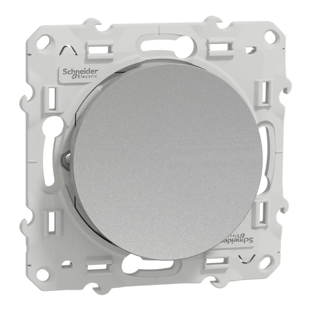 Schneider Electric Odace two-way switch, 10 A, aluminium