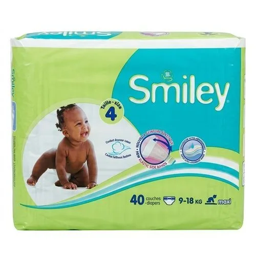 Smiley nappies size 4 (9 to 18 kg), 40