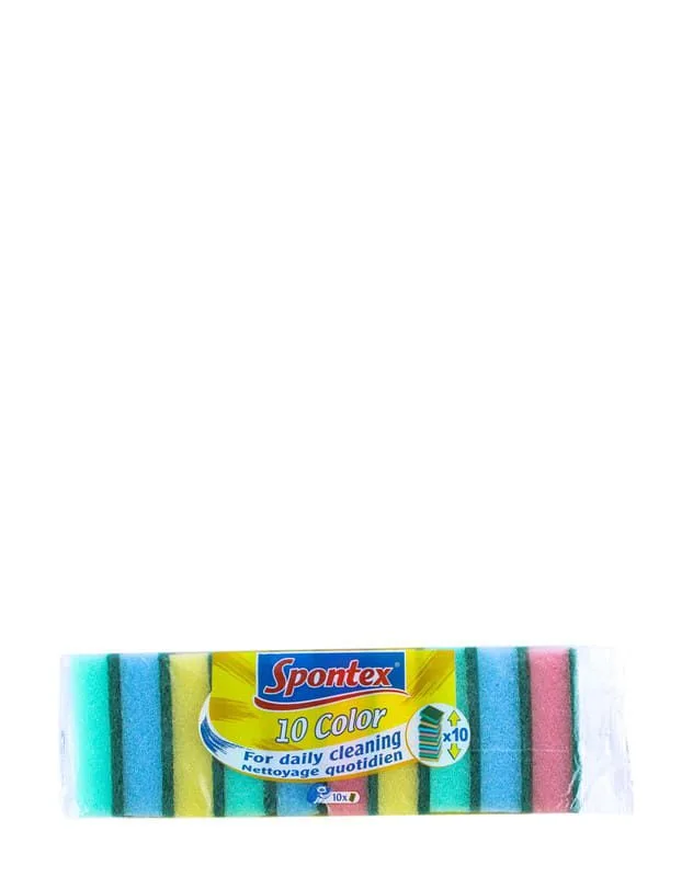 Spontex sponges, 10 colours