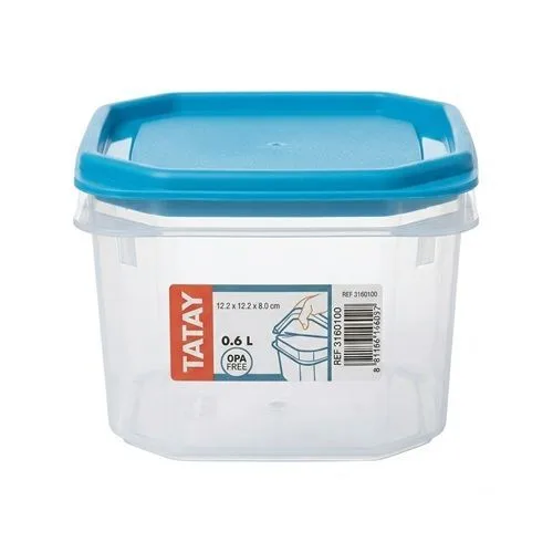 Boîte carrée en plastique Tatay, 0,6 L
