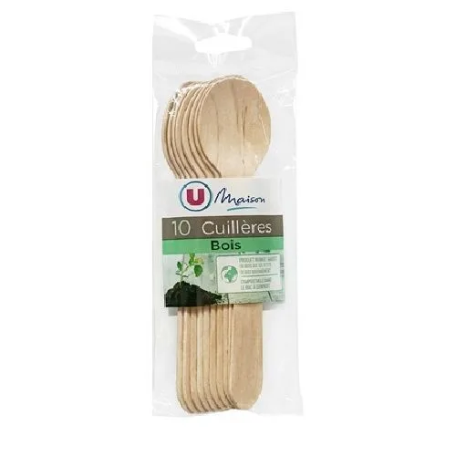 U wooden spoons, 10 pieces