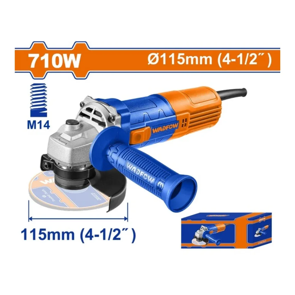 WADFOW WAG15761 angle grinder, 710 W, 115 mm