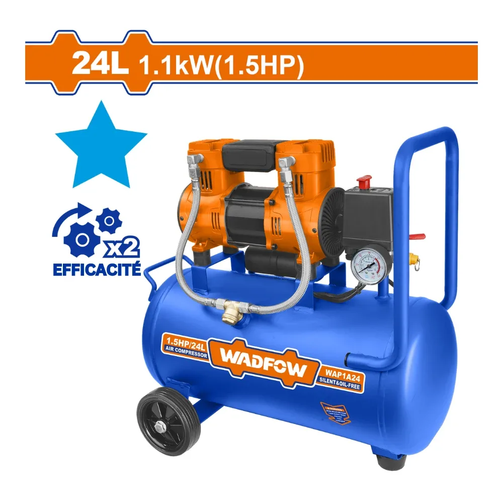 WADFOW WAP1A24 oil-free air compressor, 24 L, 1.5 HP