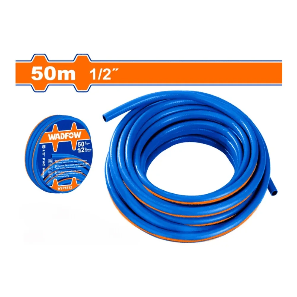 WADFOW WYP1E12 PVC garden hose, 1/2 in, 50 m