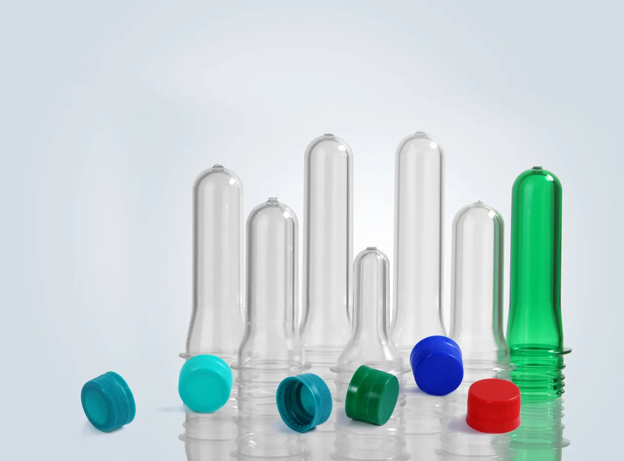 PET preforms and caps, PCO neck