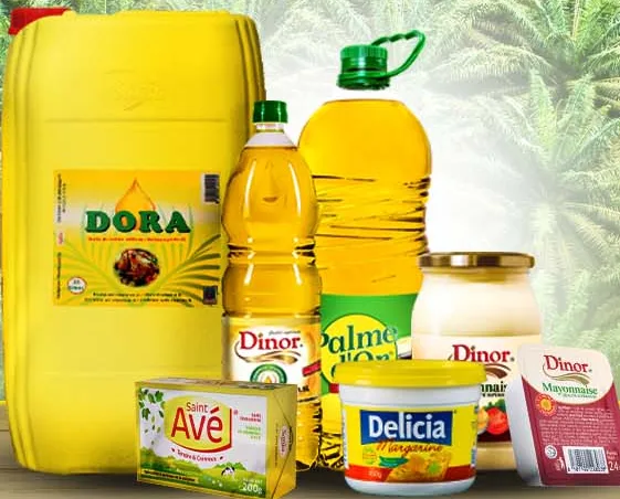 Refined palm oil: Dinor, Palme d'Or and Dora (SANIA)