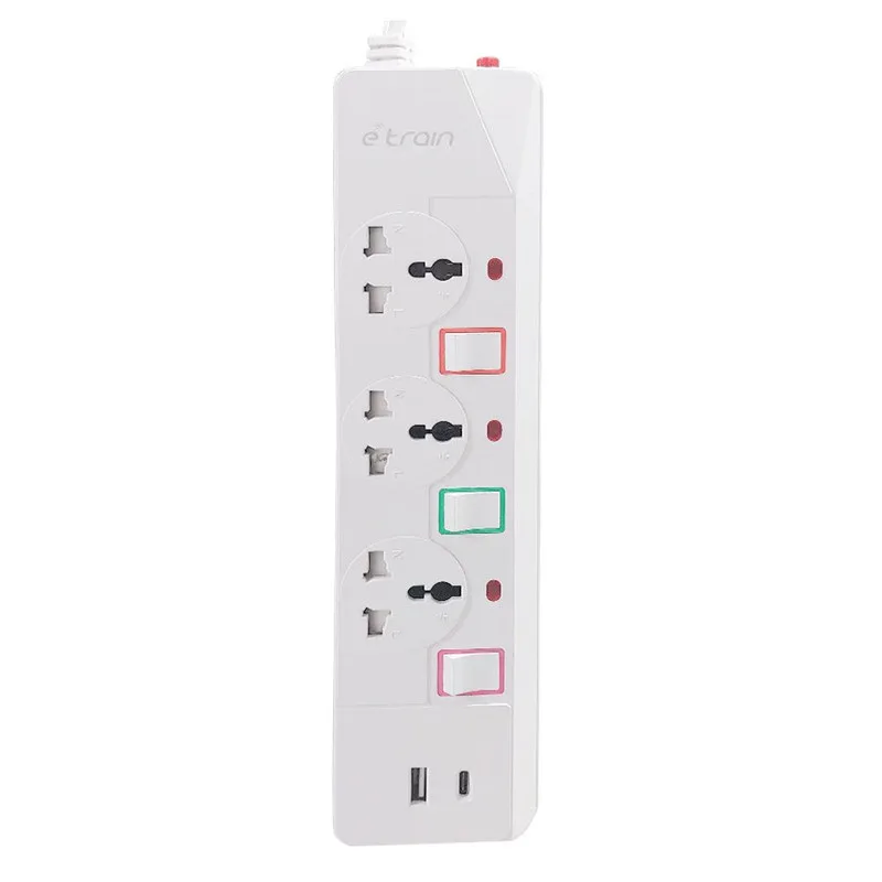 Etrain PS074 power strip with USB-A and USB-C