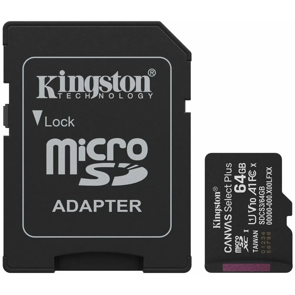 Kingston Canvas Select Plus microSD card 64 GB with adapter