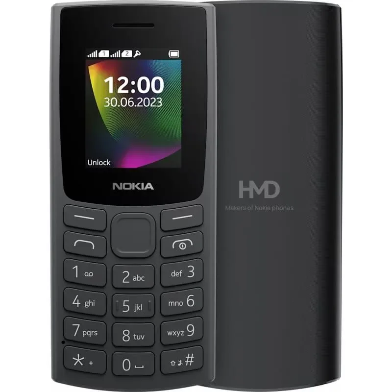 موبايل Nokia 106 بأزرار، شريحتين، رمادي فحمي