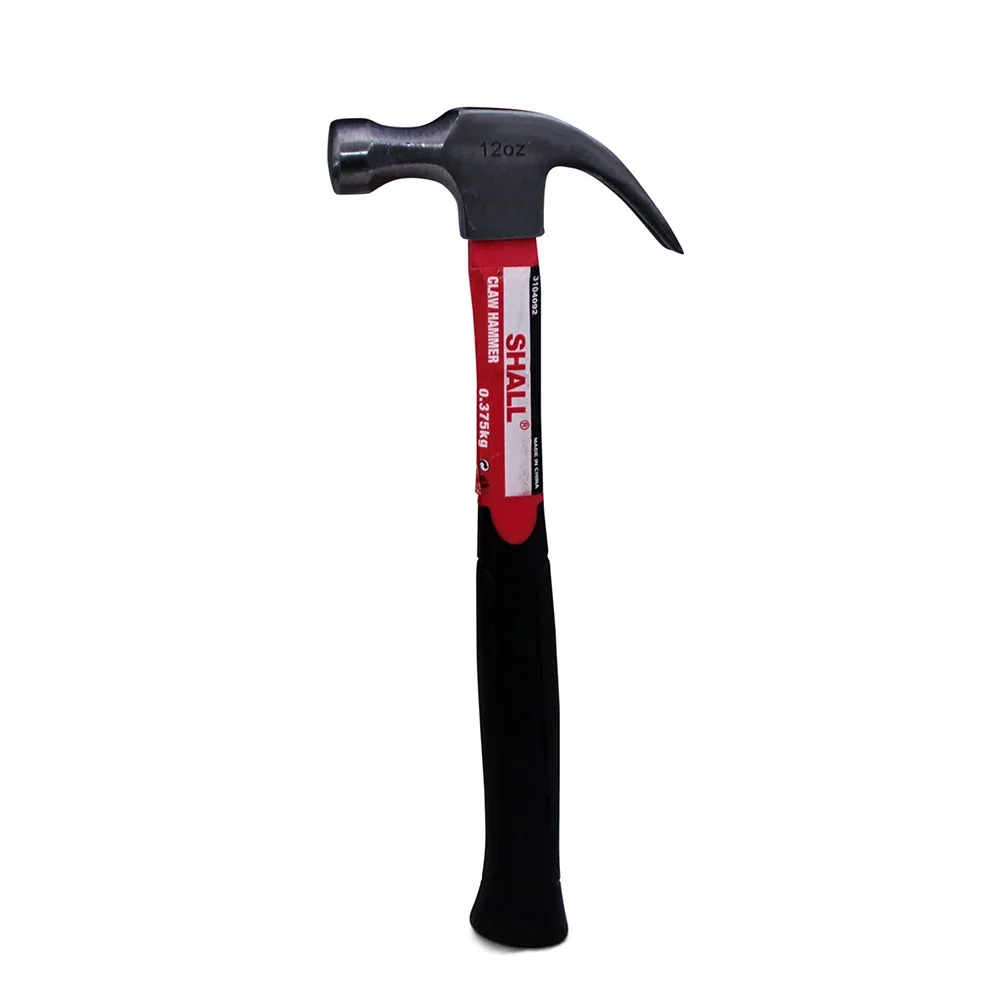 Shall forged steel claw hammer, fibreglass handle