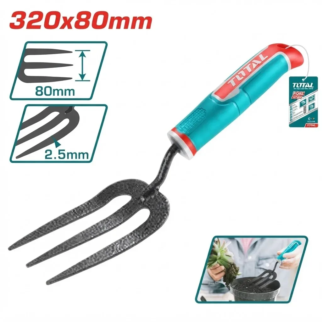 Total THFTF38 three-prong hand fork, 320 mm