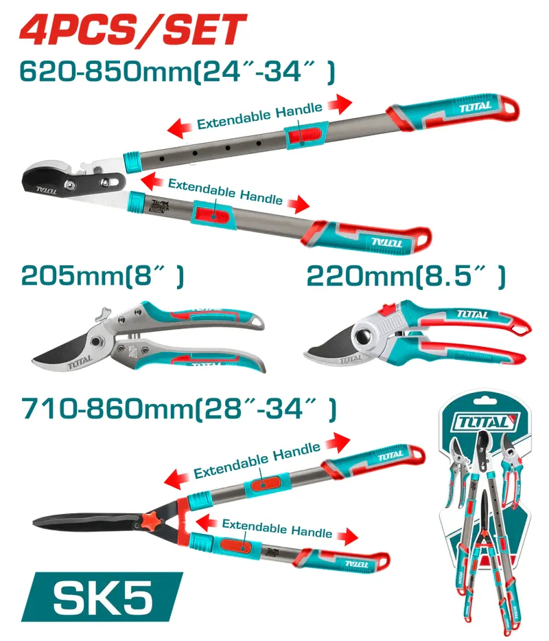Total THT1593401 garden shears set, 4 pieces