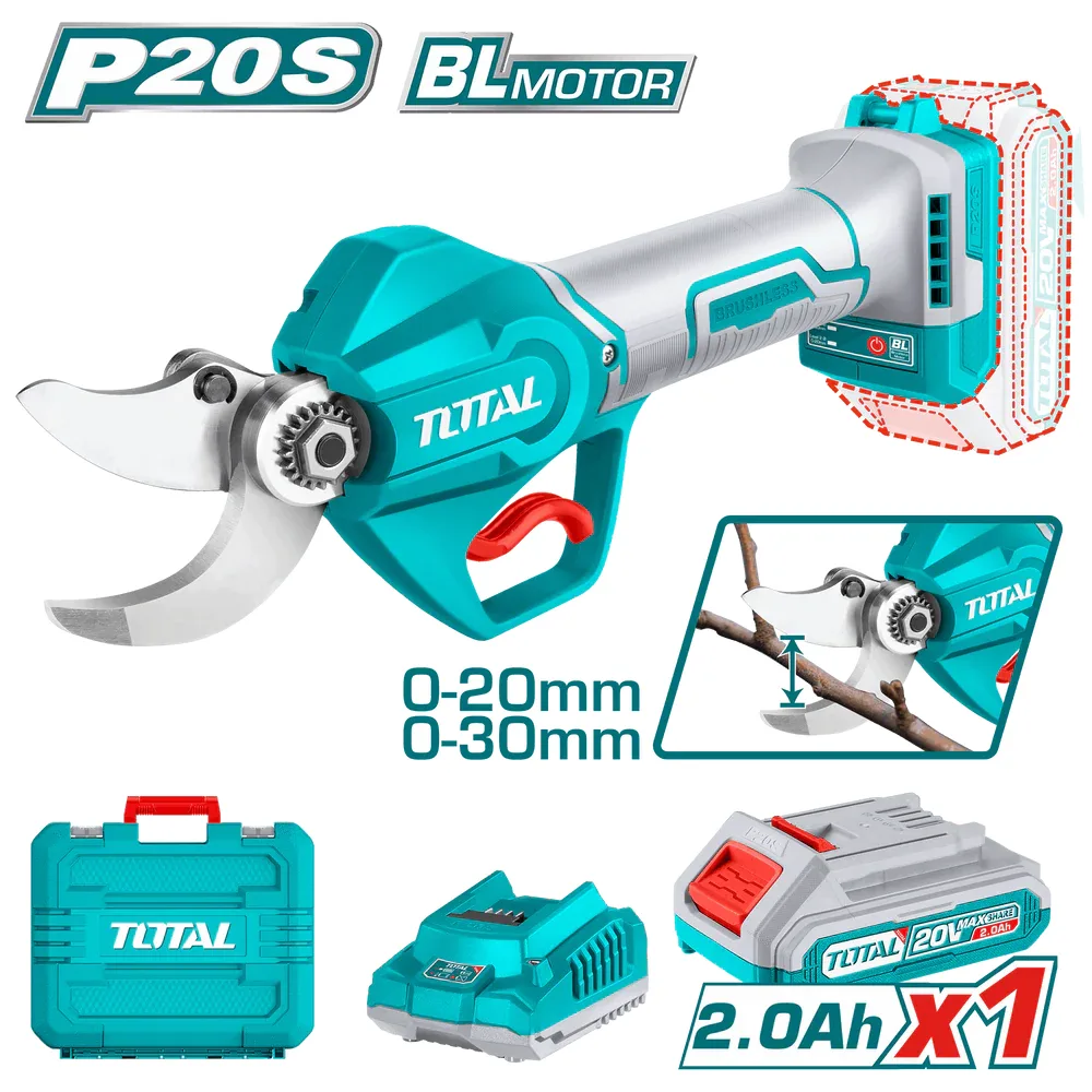Total TSSLI203083 cordless pruning shear 20 V, cuts up to 30 mm