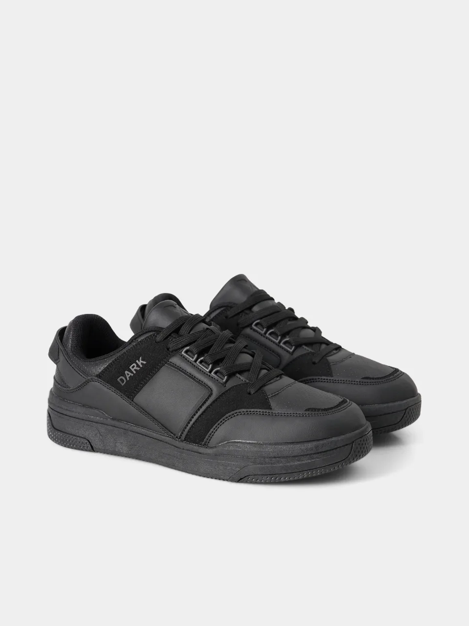 Town Team men’s faux-leather sneakers, black
