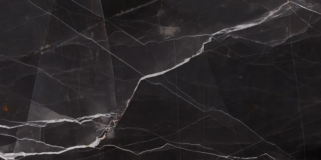 Calacatta Black polished porcelain tile, 60 × 120 cm to 120 × 240 cm