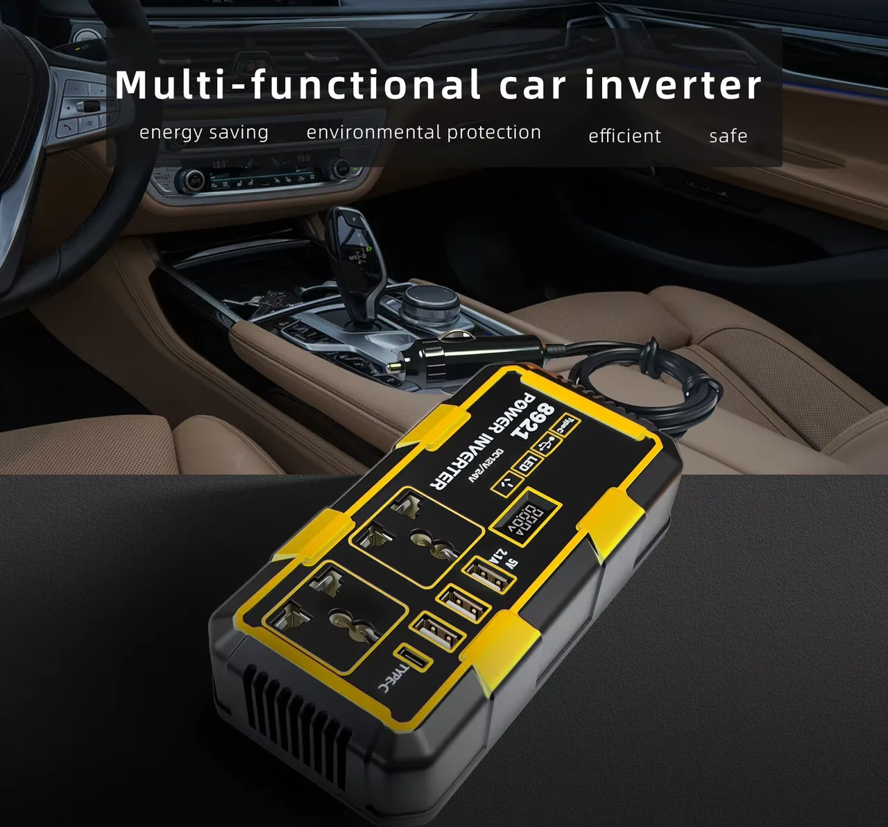 300 W Car Power Inverter, 12/24 V to 220 V