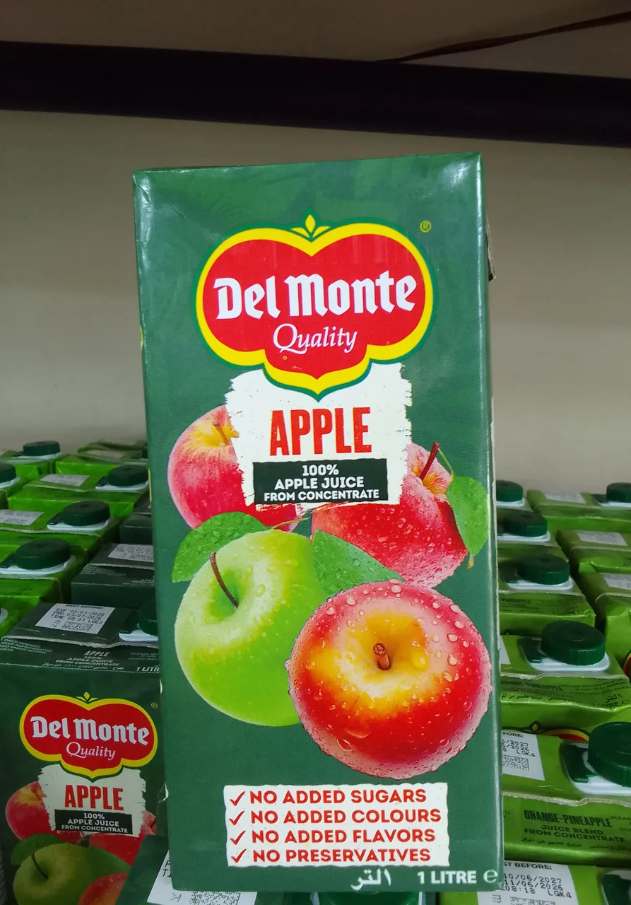 Del Monte apple juice, 1 L