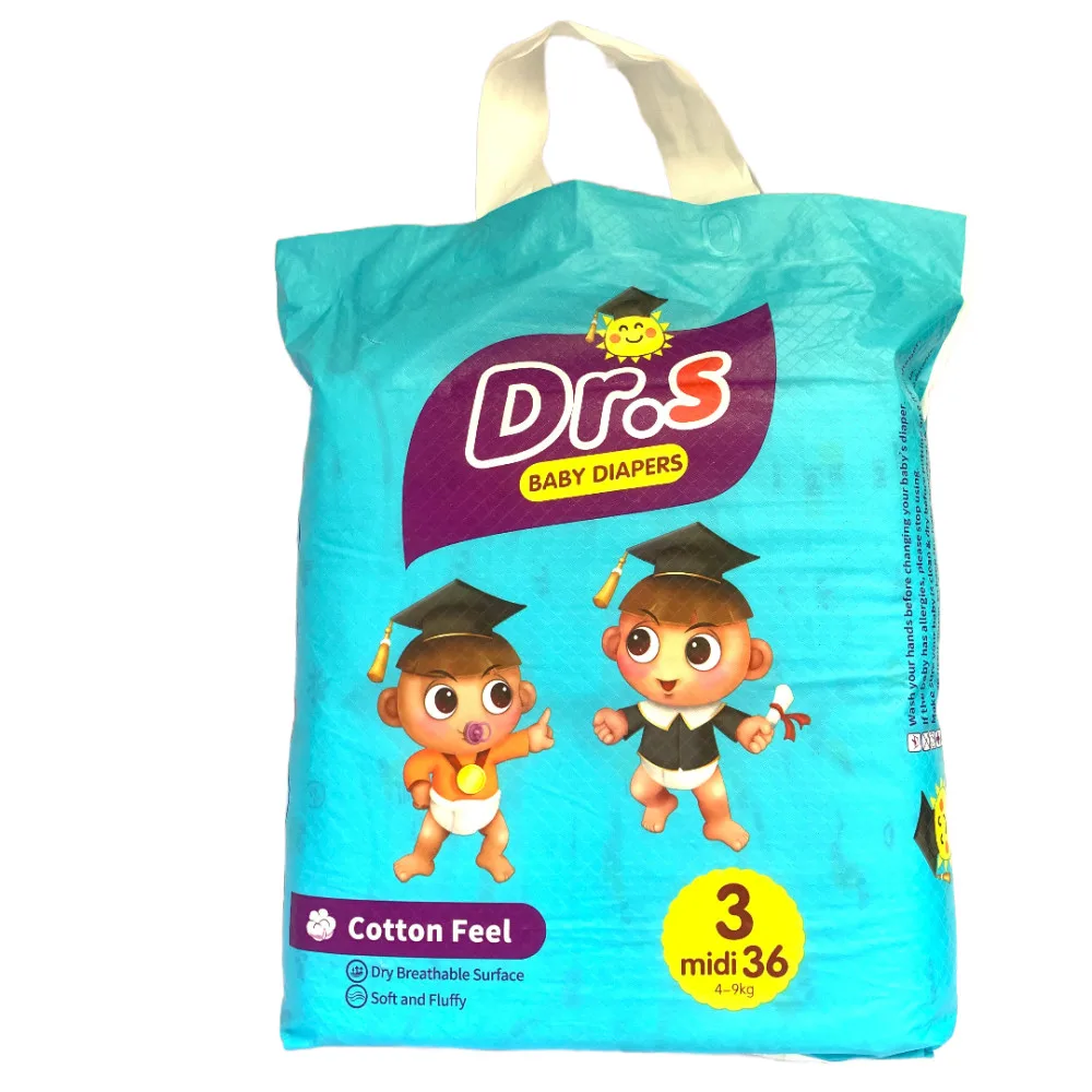 DR.S baby diapers, midi 4-9 kg, 36 pieces