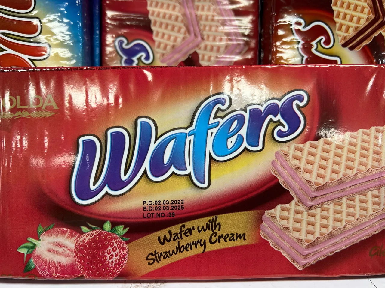 Golda strawberry wafers, 175 g