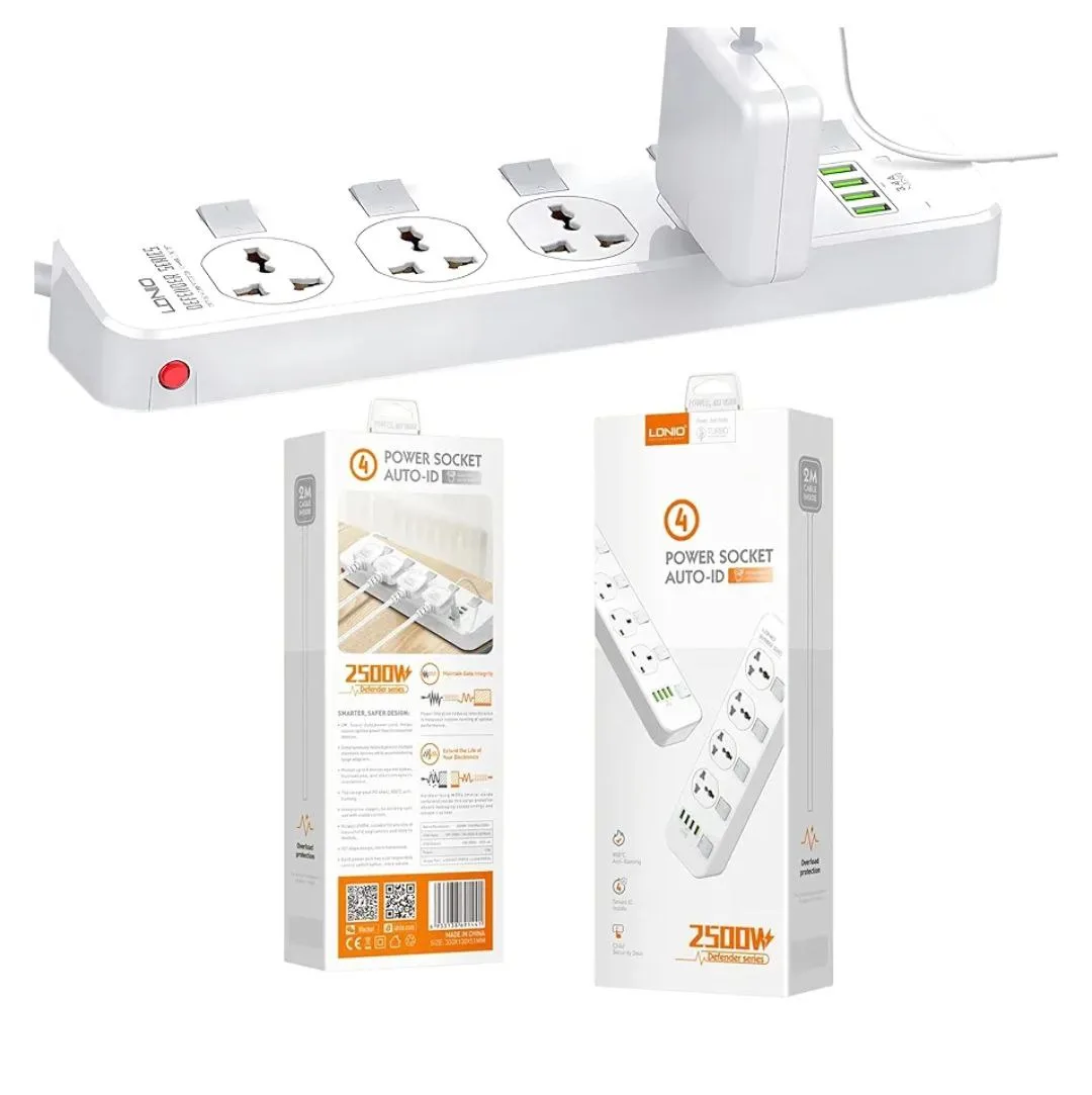 LDNIO SC4408 Power Strip, 5 Sockets and 4 USB