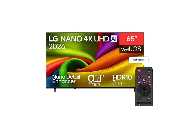LG 65 inch NANO 4K AI Smart TV 65NU850B6LA (2026)