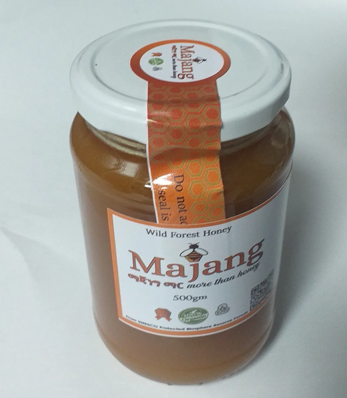 Majang wild forest honey, 500 g glass jar