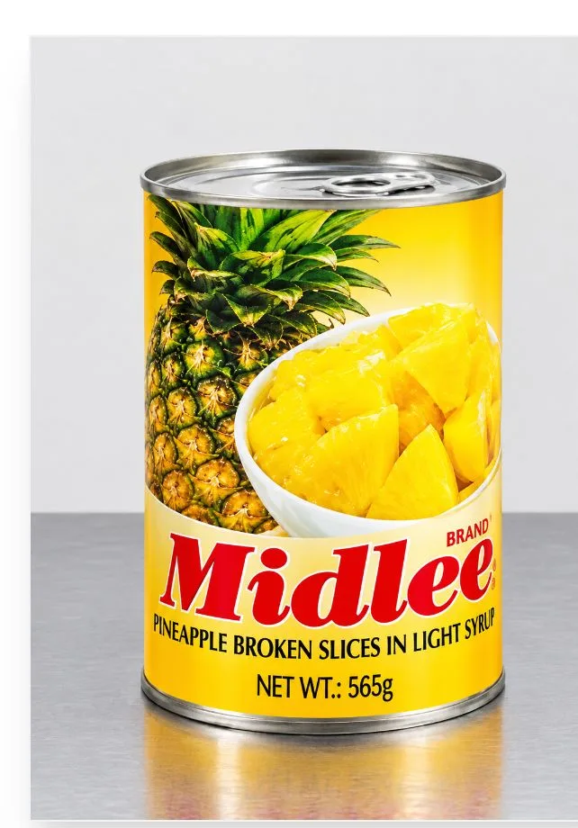 Middlee pineapple broken slices in light syrup, 565 g