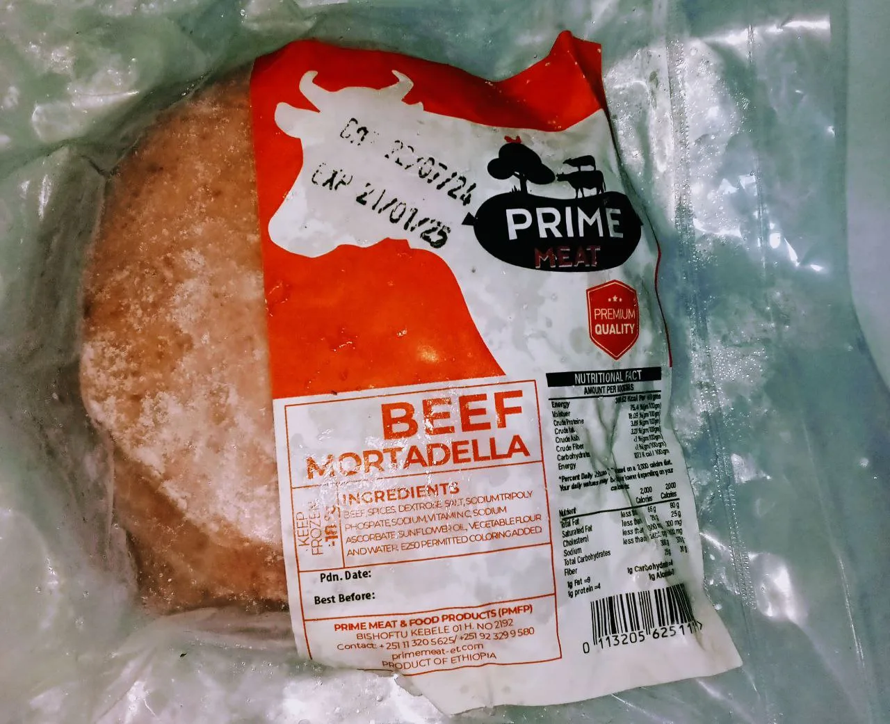 Prime Meat sliced beef mortadella, 1 kg