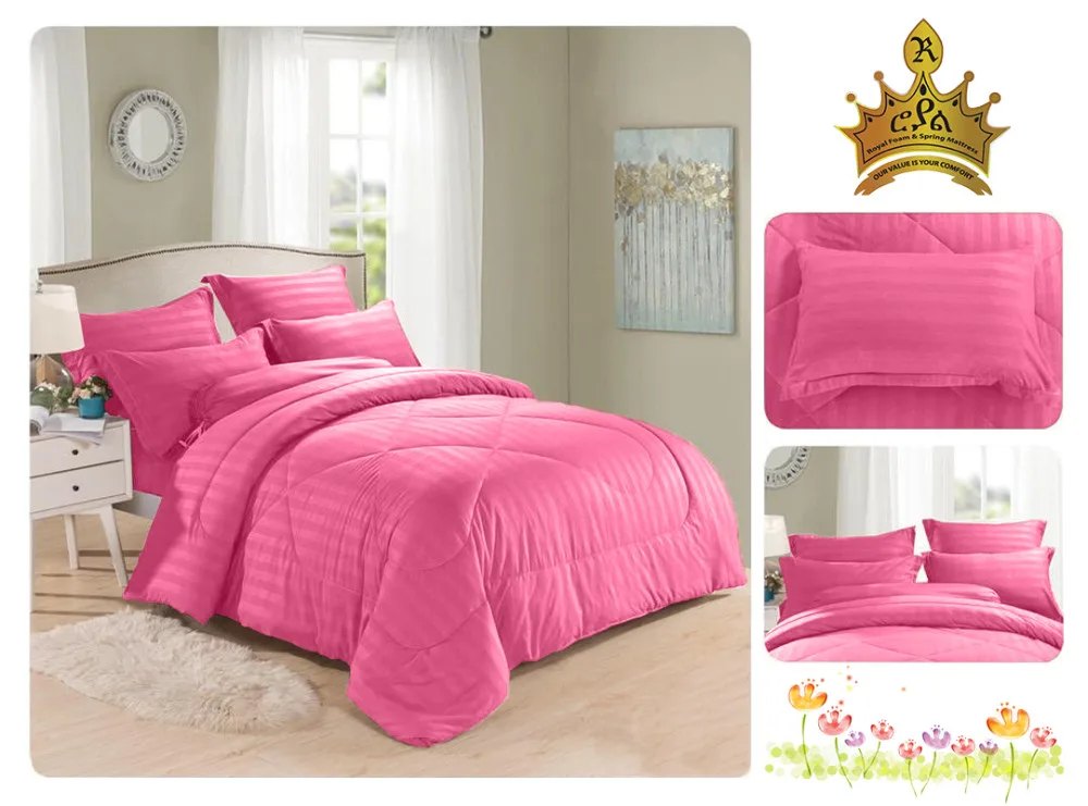 Royal comforter set, queen bed (150), light pink