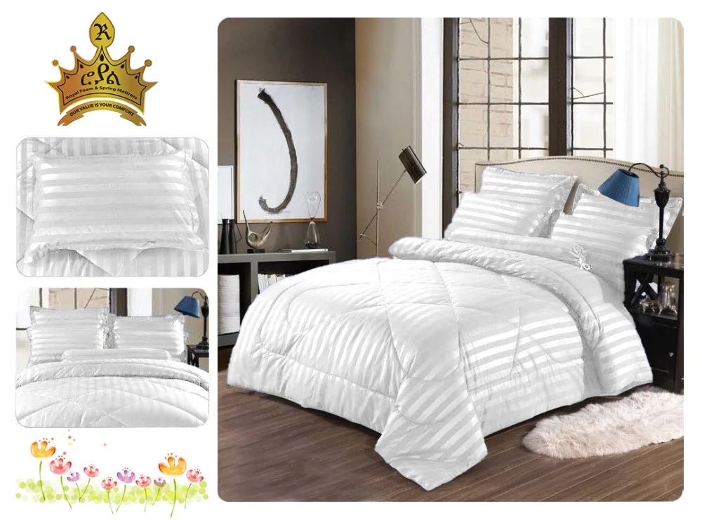 Royal comforter set, small double bed (120), white