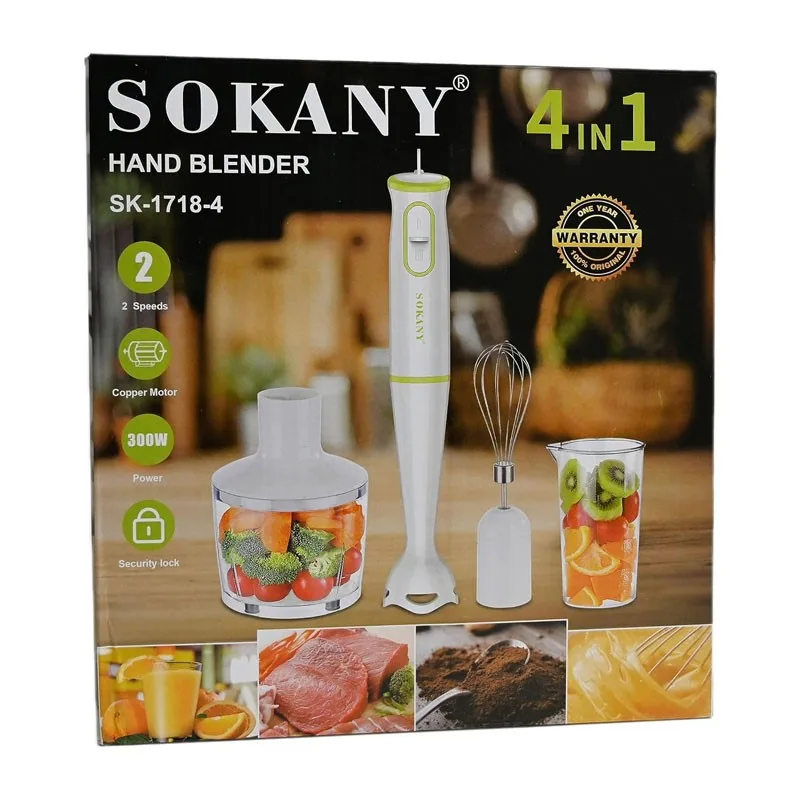 Sokany 4-in-1 Hand Blender 300 W