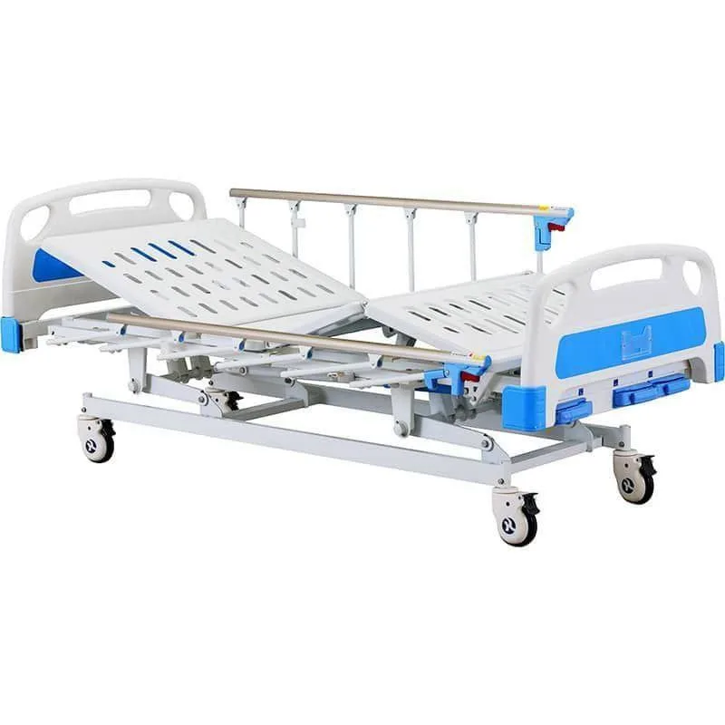 Three-function manual hospital bed