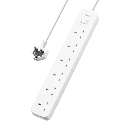 Anker Power Strip 6 Outlets + 5 USB, 67 W, White