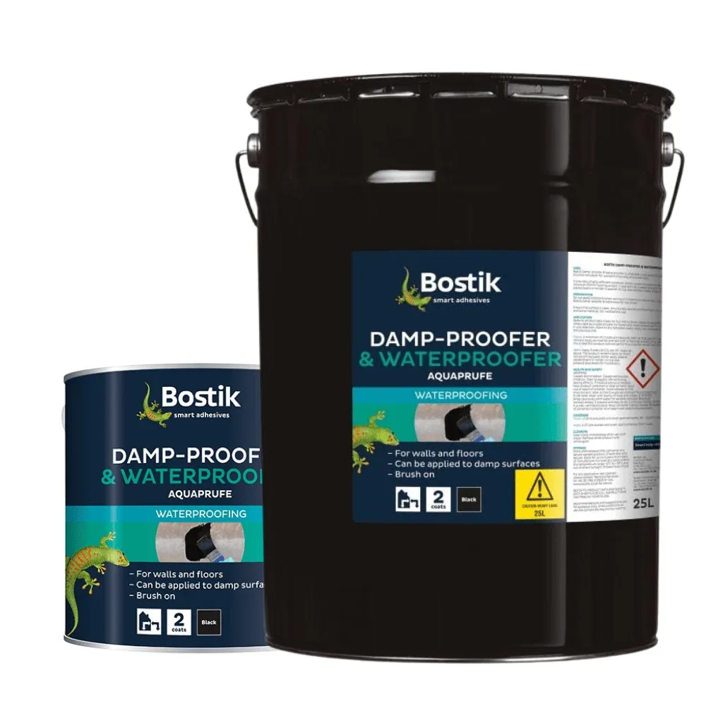 Bostik Aquaprufe damp proofer and waterproofer, 5 litres