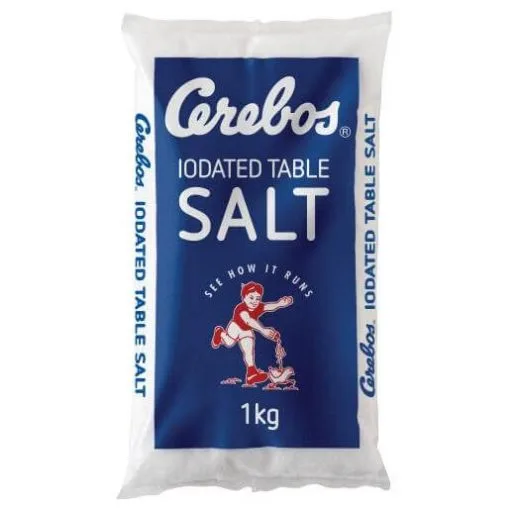 Cerebos iodated table salt, 1 kg