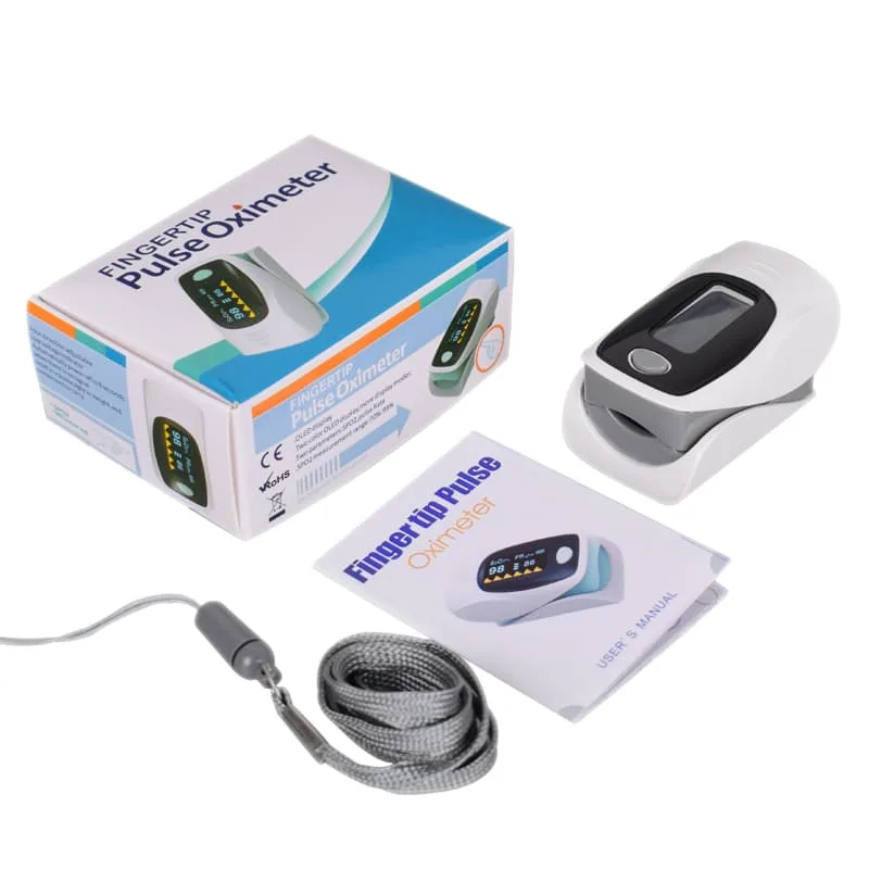 Fingertip pulse oximeter with two-colour OLED display