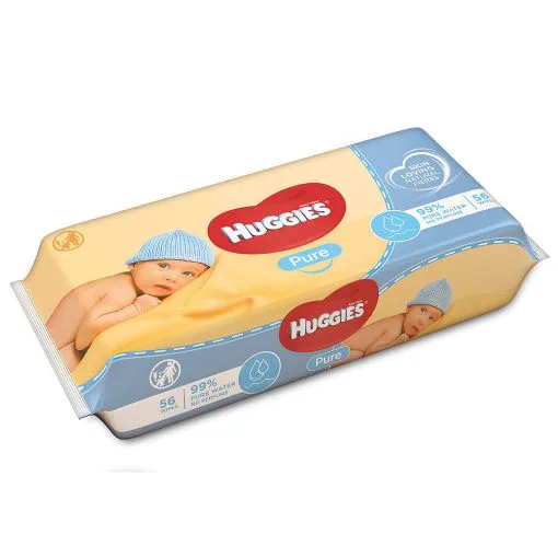 Huggies Pure baby wipes, 56