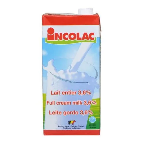 Incolac full cream UHT milk, 1 litre