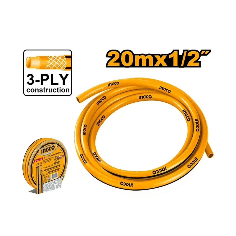 Ingco 1/2-inch PVC garden hose, 20 m, HPH2001