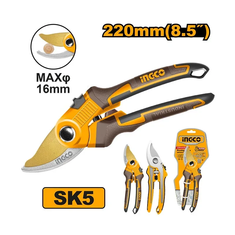 Ingco 220 mm (8.5-inch) pruning shear, HPS0601