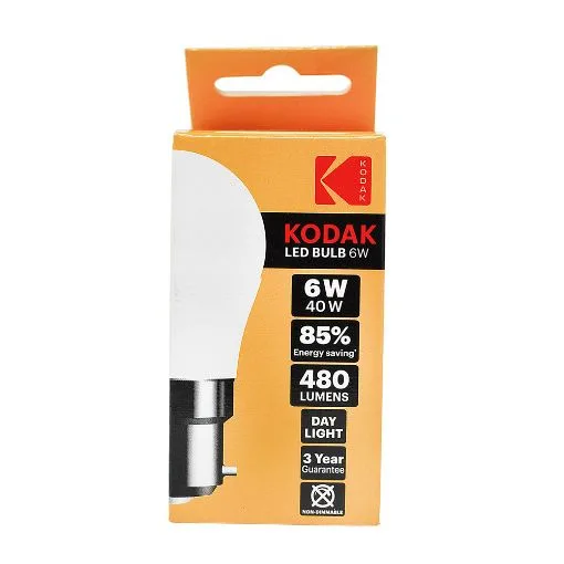 Kodak LED bulb, B22 bayonet, 6 W daylight