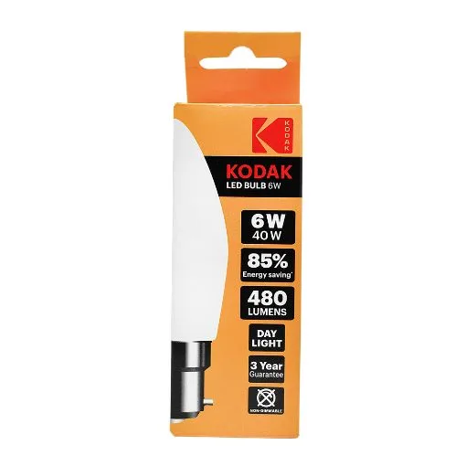 Kodak LED candle bulb, E14 screw, 6 W