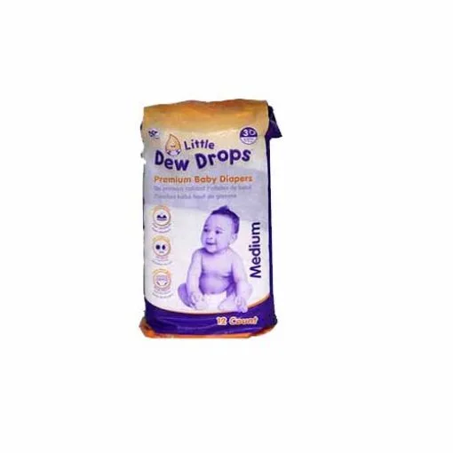 Little Dew Drops baby diapers, medium, 12