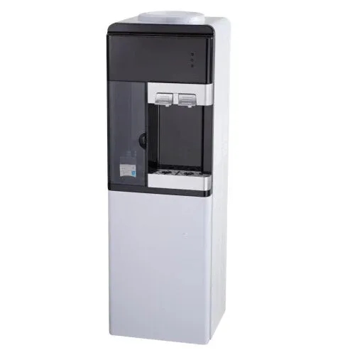 Nasco 2-Tap Water Dispenser with Cabinet, Black and Silver